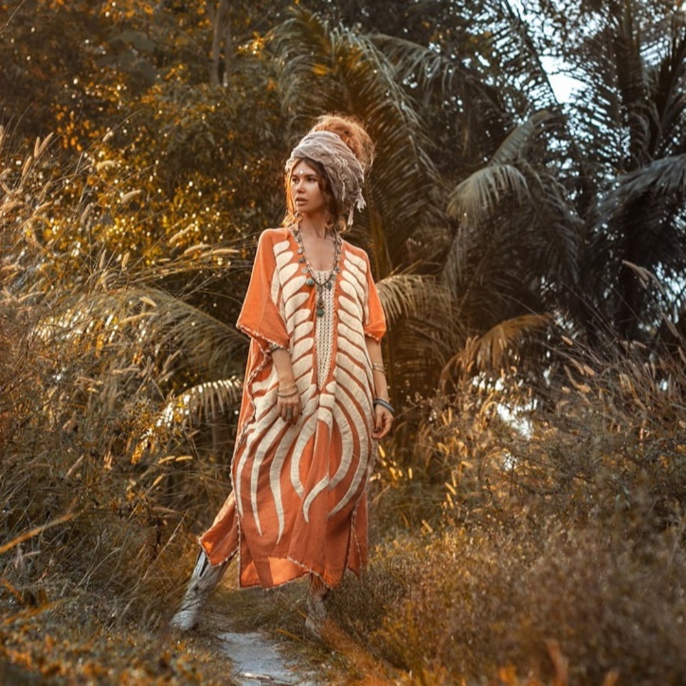 Oceano kaftan tunic maxi dress one size Plus size